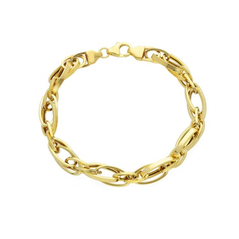 Bracciale Maglia Ovali Oro Giallo 9kt Fantasia