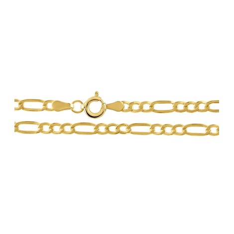 Collana Catena Figaro Oro Giallo 9kt Piatta