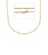 Collana Catena Figaro Oro Giallo 9kt Moschettone Ovale Filo 0,50