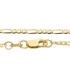 Collana Catena Figaro Oro Giallo 9kt Moschettone Ovale Filo 0,50 dettagli
