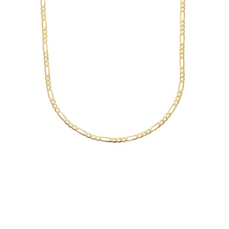 Collana Catena Figaro Oro Giallo 9kt Moschettone Ovale Filo 0,50
