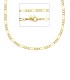 Collana Catena Figaro Oro Giallo 9kt Alternata 2/1