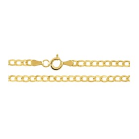 Collana Catena Groumette  Oro Giallo 9kt Piatta Filo 0,80