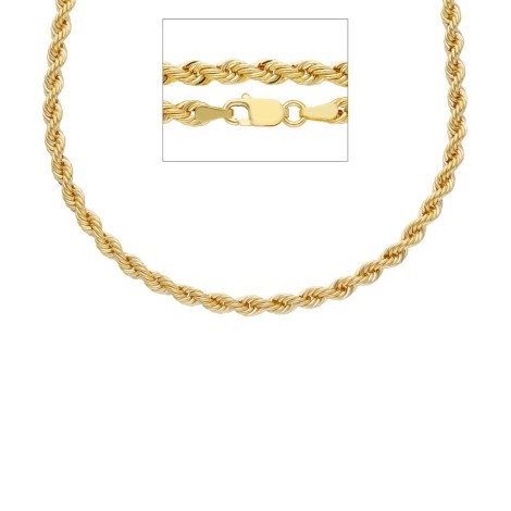 Collana Catena Torchon Oro Giallo 9kt Filo 0,70