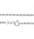 Collana Catena Torchon Oro Bianco 9kt Filo 0,40 chiusura