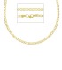 Collana Catena Traversino Piatta Oro Giallo 9kt