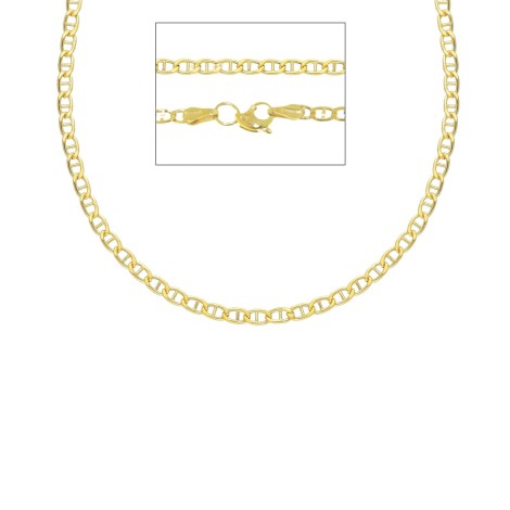 Collana Catena Traversino Piatta Oro Giallo 9kt