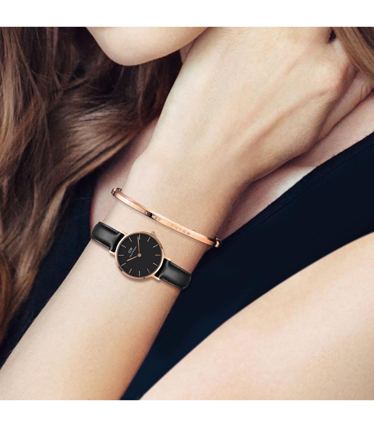 Excellanc Orologio Da Donna Analogico | Cassa 40mm In Metallo E Cinturino Pelle | Nero