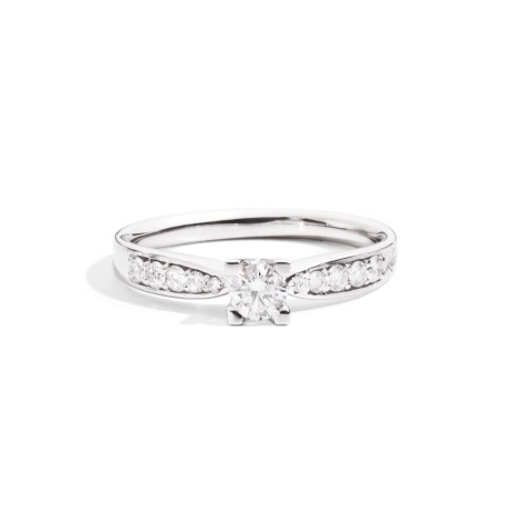 Anello Recarlo Solitario Maria Teresa Oro Bianco Diamante R30SP265