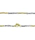 Collana Tubetti Oro Bicolore 9kt Alternata 2/2 chiusura
