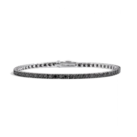 Bracciale Tennis Recarlo Diamanti Neri Face Cube