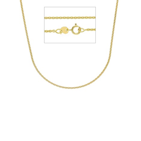 Collana Roll On Sottile Oro Giallo 9kt