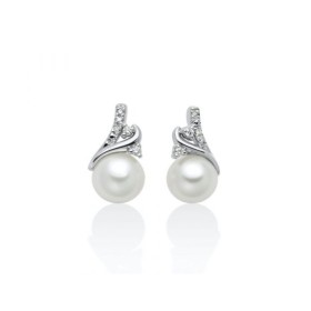Orecchini Perla Miluna Oro Bianco 18kt Diamanti PER2697