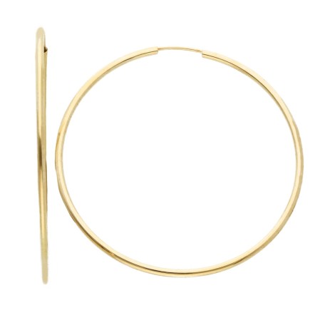 Orecchini Cerchi Oro Giallo 9kt Filo 1,20