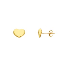 Orecchini Cuore Oro Giallo 9k Bombato