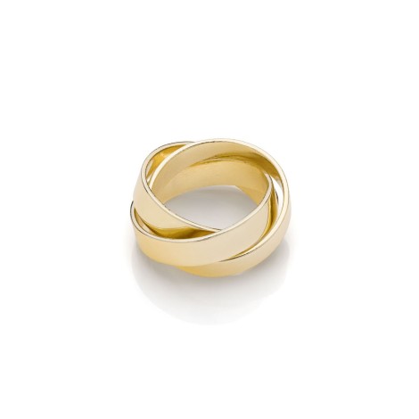 Anello Tre Fasce Unoaerre Lux Bronzo Dorato