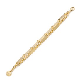 Bracciale Due Fili Unoaerre Lux Bronzo Dorato