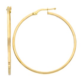 Orecchini Cerchio Oro Giallo 18kt Quadrati
