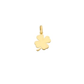 Ciondolo Quadrifoglio Oro Giallo 18kt Piatto