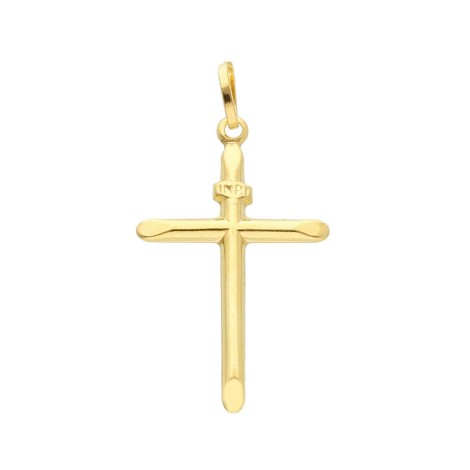 Ciondolo Croce Oro Giallo 18kt Inri