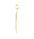 Ciondolo Croce Oro Giallo 18kt Inri sottile