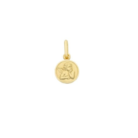 Ciondolo Angelo Oro Giallo 18kt Tondo Piccolo