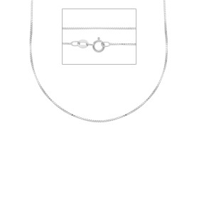 Collana Veneziana Oro Bianco 9kt Filo 0,50