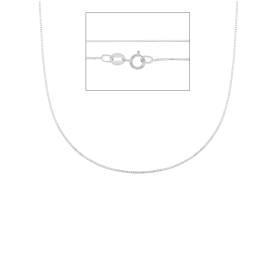 Collana Veneziana Oro Bianco 18kt Filo 0,40