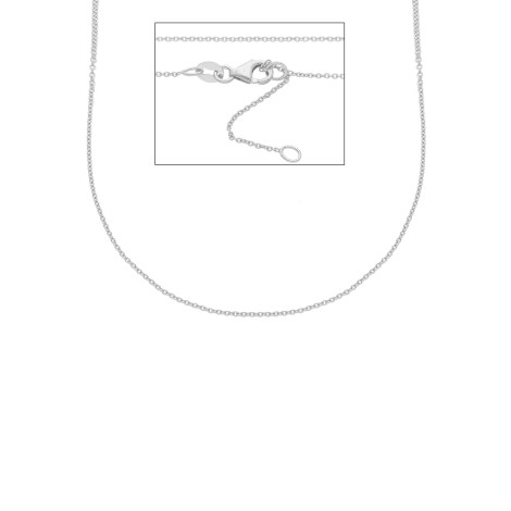 Collana Rolò Oro Bianco 18kt Filo 0,25