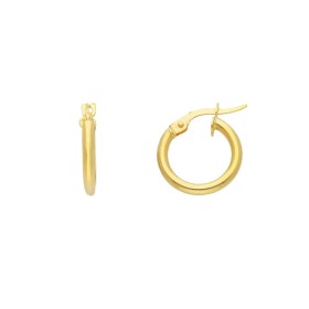 Orecchini Cerchi Oro Giallo 9kt 2mm 10mm