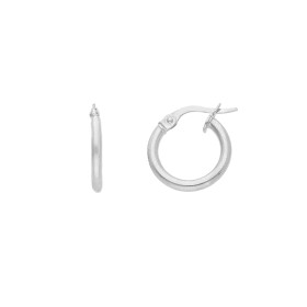 Orecchini Cerchi Oro Bianco 9kt 2mm