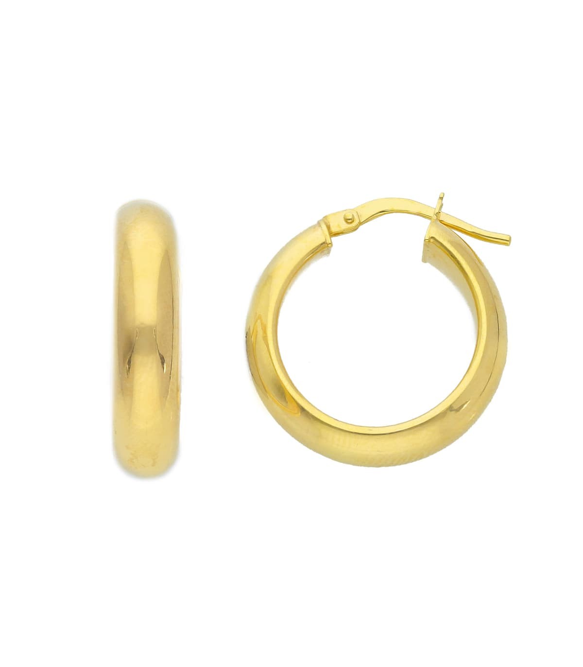 Orecchini A Cerchio In Oro Giallo 9 Carati – Piccoli E Minimal, 4mm, Chiusura A Farfalla, Gioiello Elegante