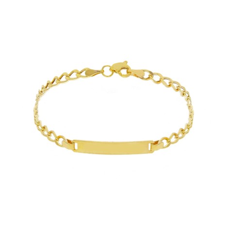 Bracciale Con Targhetta Oro Giallo 9kt