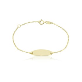 Bracciale Con Targhetta Oro Giallo 9kt Liscia