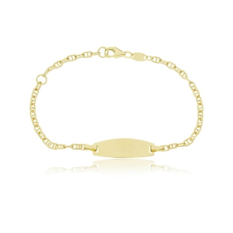 Bracciale Con Targhetta Oro Giallo 9kt Traversino