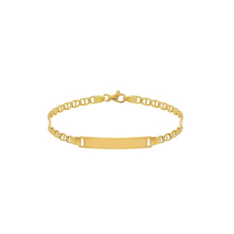 Bracciale Targhetta Oro Giallo 18kt Traversino