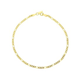 Bracciale Figaro Filo 0,60 Oro Giallo 9kt