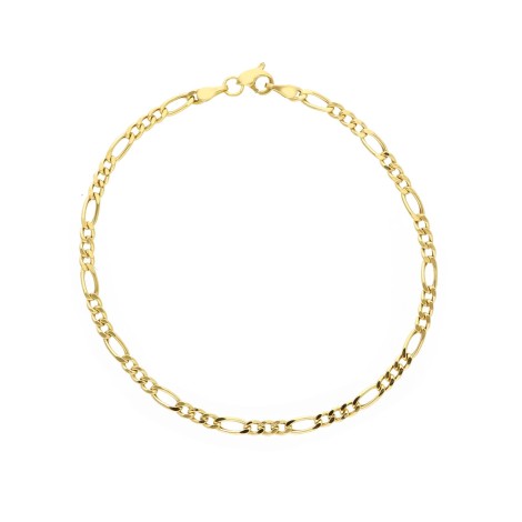 Bracciale Figaro Filo 0,80 Oro Giallo 9kt