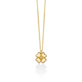 Collana Quadrifoglio Miluna Oro Giallo 9kt e Diamanti CLD4685X