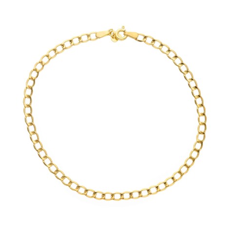 Bracciale Groumette Oro Giallo 9Kt Piatto