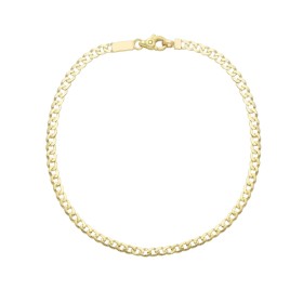 Bracciale Groumetta Oro Giallo 9Kt Piatto