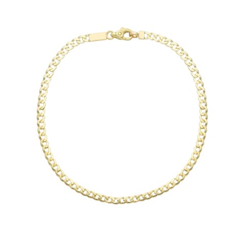 Bracciale Groumetta Oro Giallo 9Kt Piatto