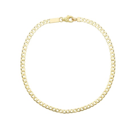 Bracciale Groumetta Oro Giallo 9Kt Piatto