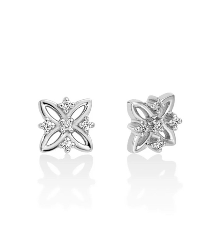Orecchini Pendenti Naava In Oro Bianco 9kt Con Diamante Nero – Eleganti, Con Certificato