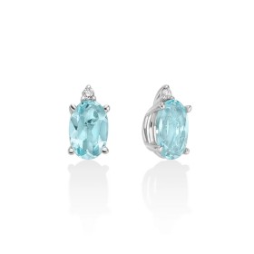 Orecchini Miluna Oro Giallo 9kt Topazi Azzurri e Diamanti ERD2818X