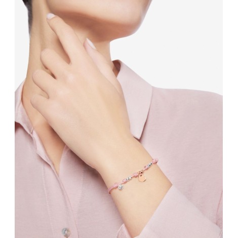 Bracciale Dodo Charm Mini Cuore Cordino Rosa