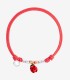 Bracciale Dodo Charm Mini Coccinella Cordino Rosso