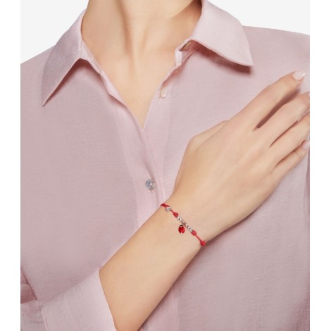 Bracciale Dodo Charm Mini Coccinella Cordino Rosso