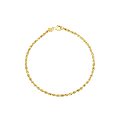 Bracciale Torchon Oro Giallo 9kt Sottile