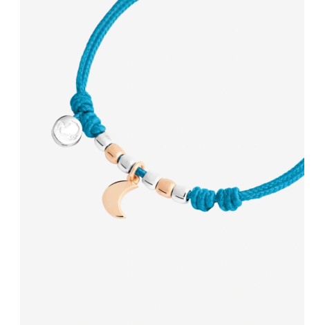 Bracciale Dodo Charm Mini Luna Cordino Azzurro